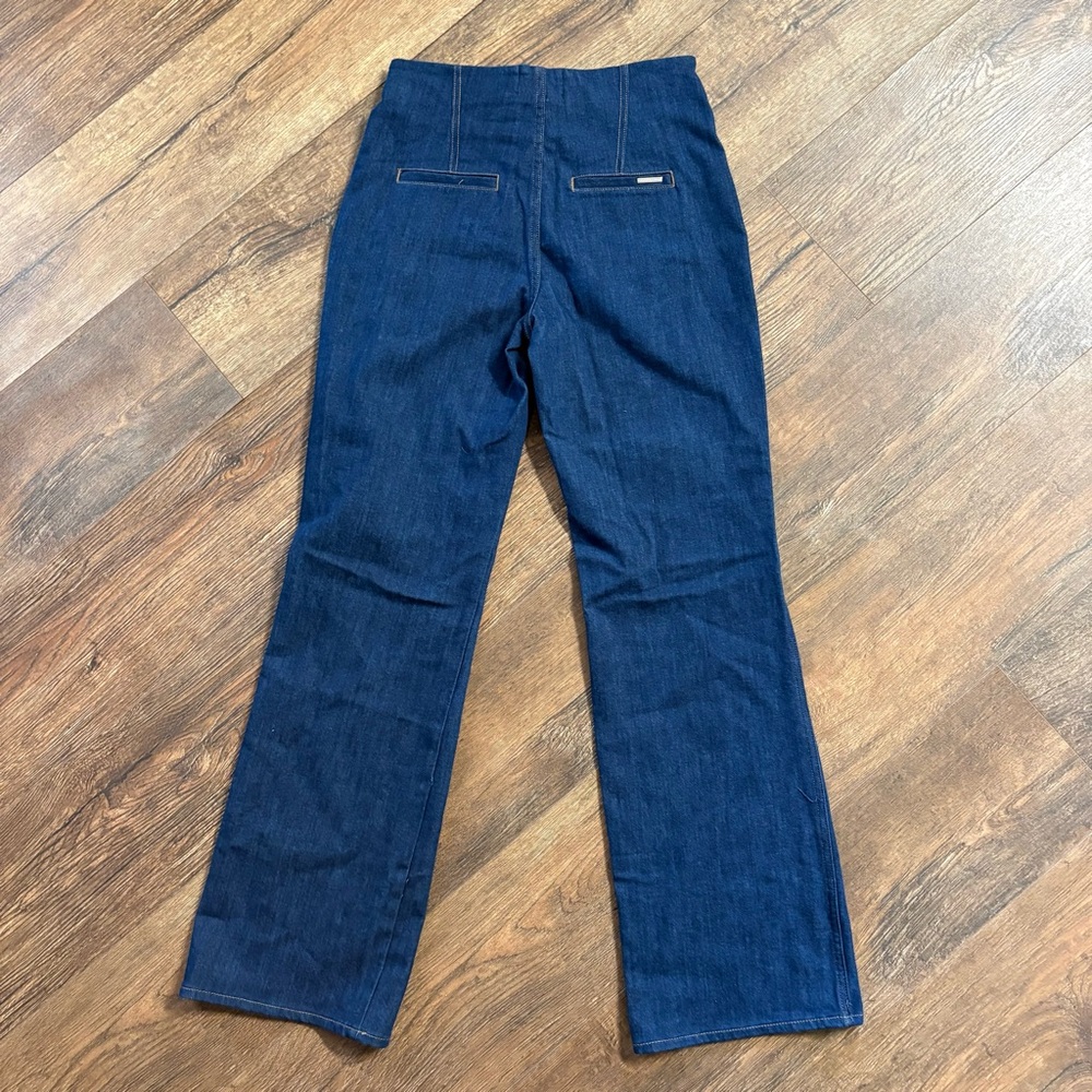 WHBM Extra High-Rise Sculpt Denim Trouser Dark Wash - Picture 7 of 8